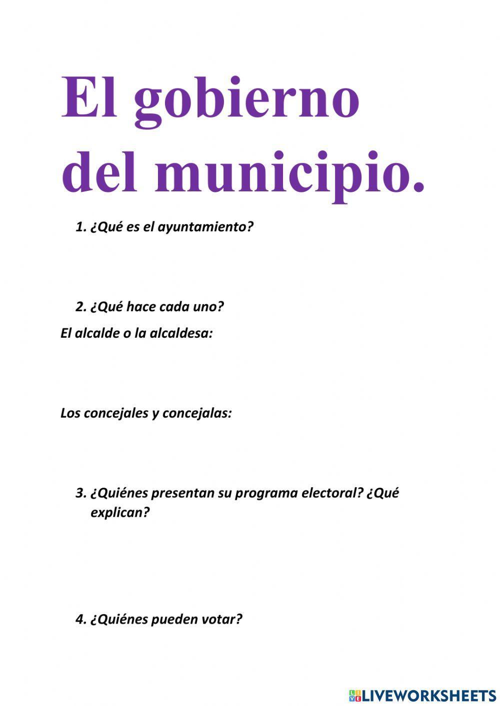 El gobierno del municipio