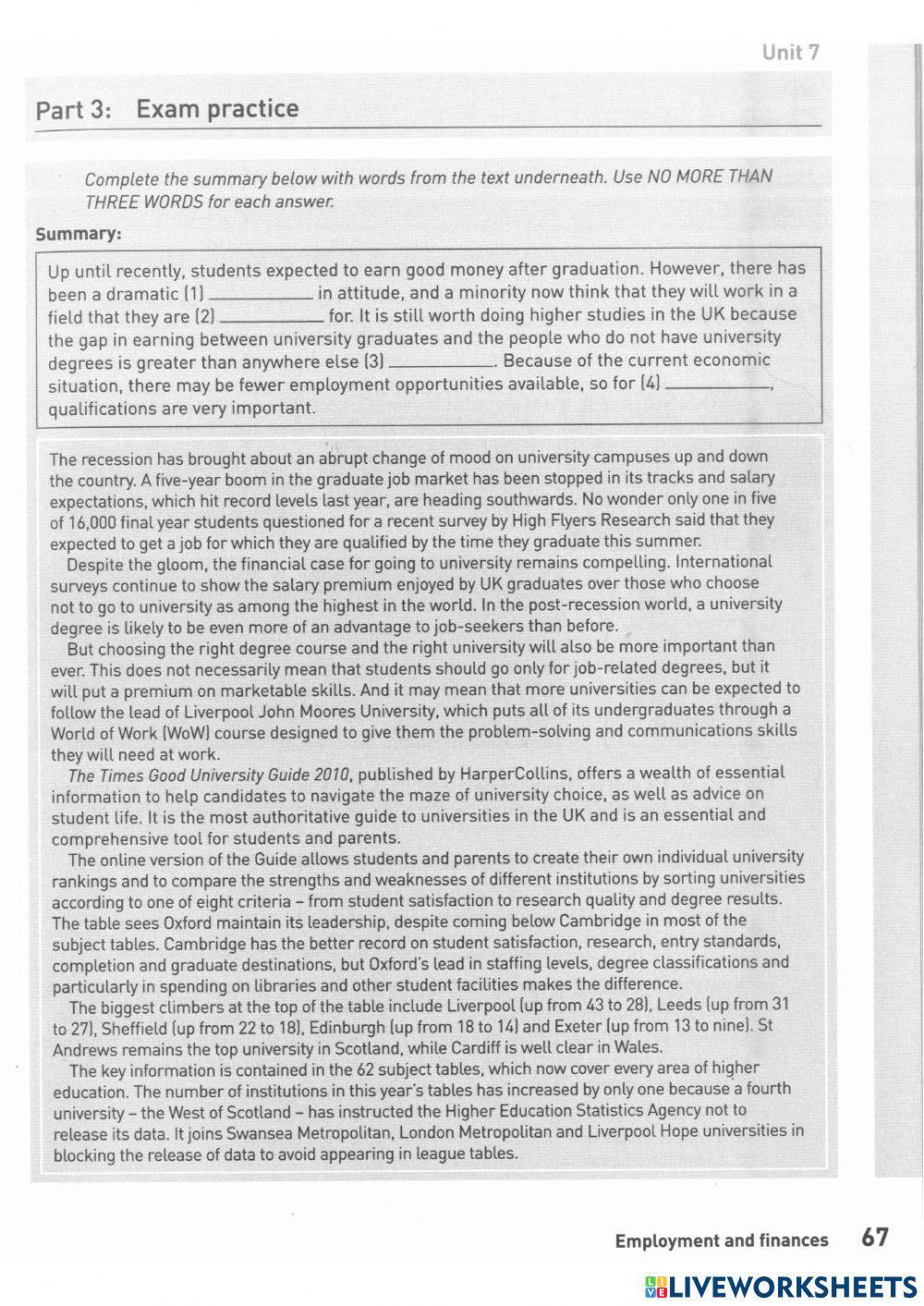 Ielts reading - summary completion