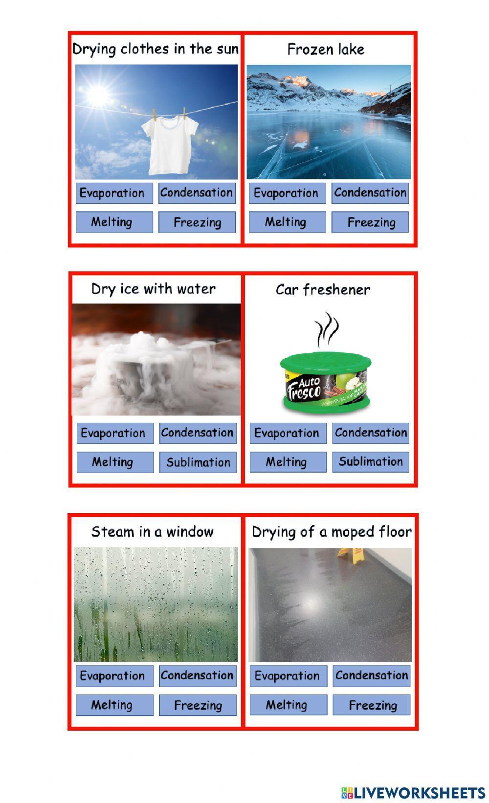 States of Matter changes