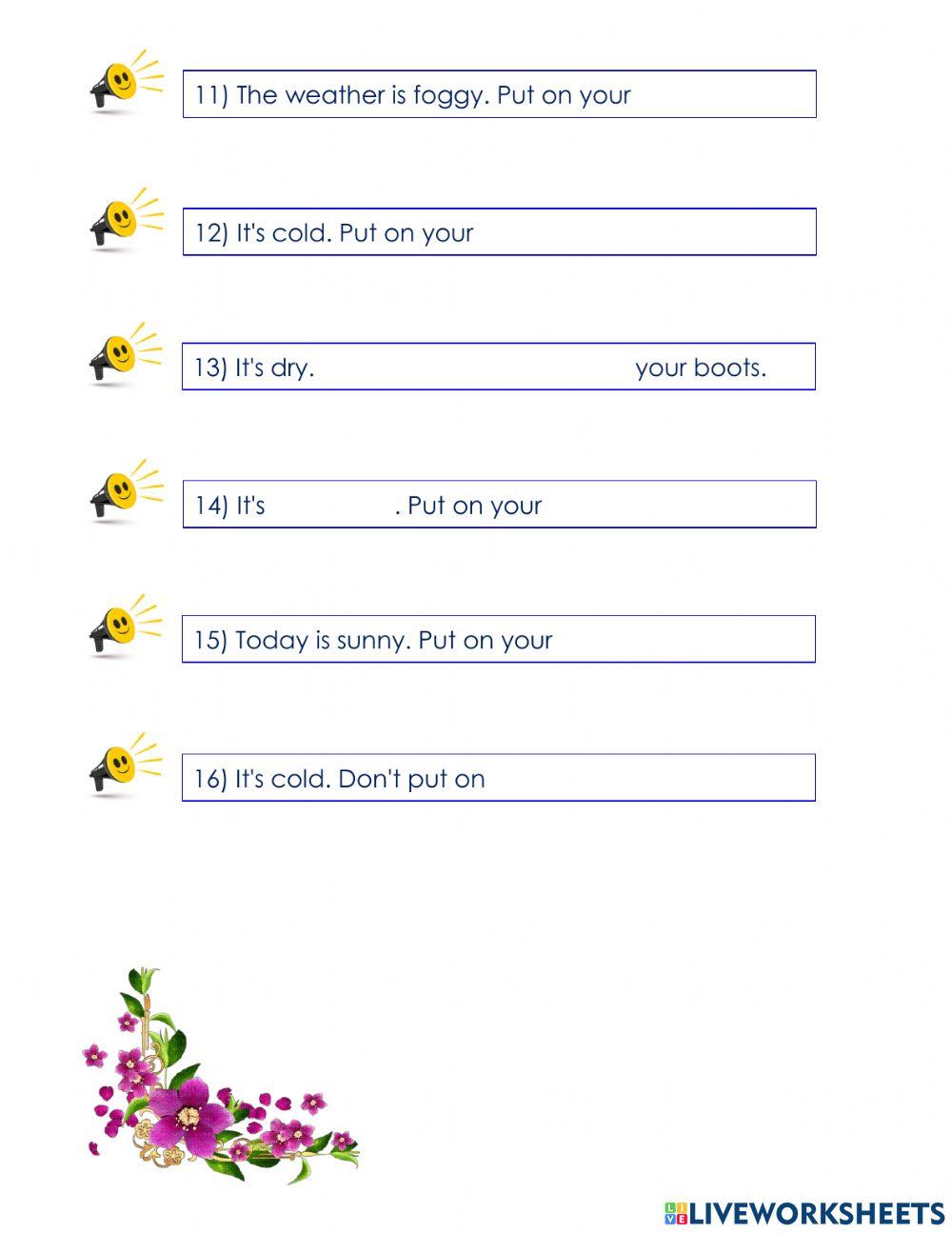 Classes & on,in,under & Weather (HO2-Review 2)