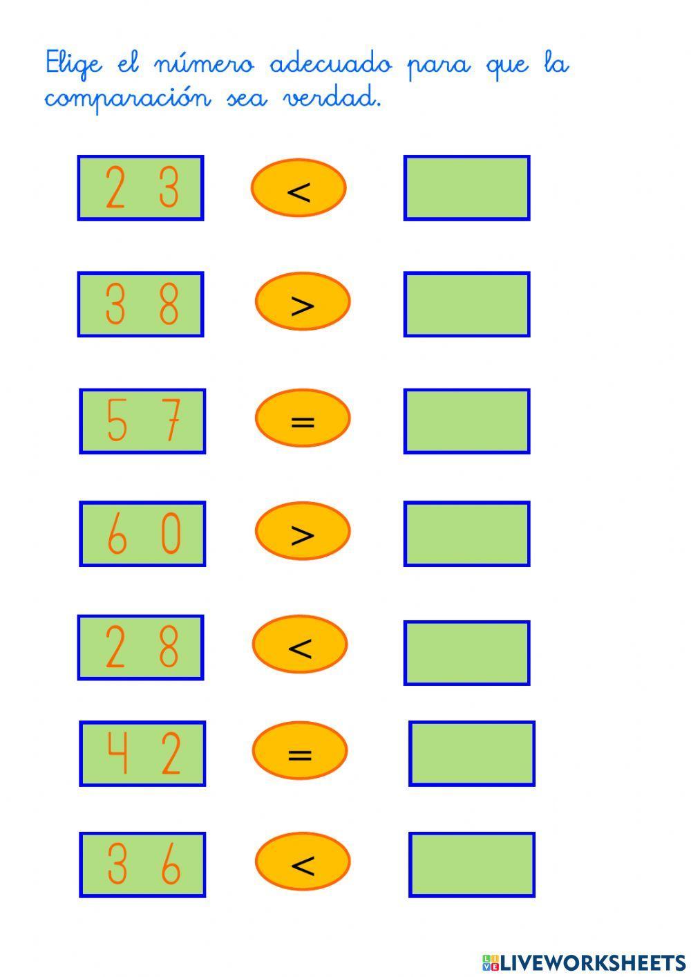 Balanzas. Comparaciones