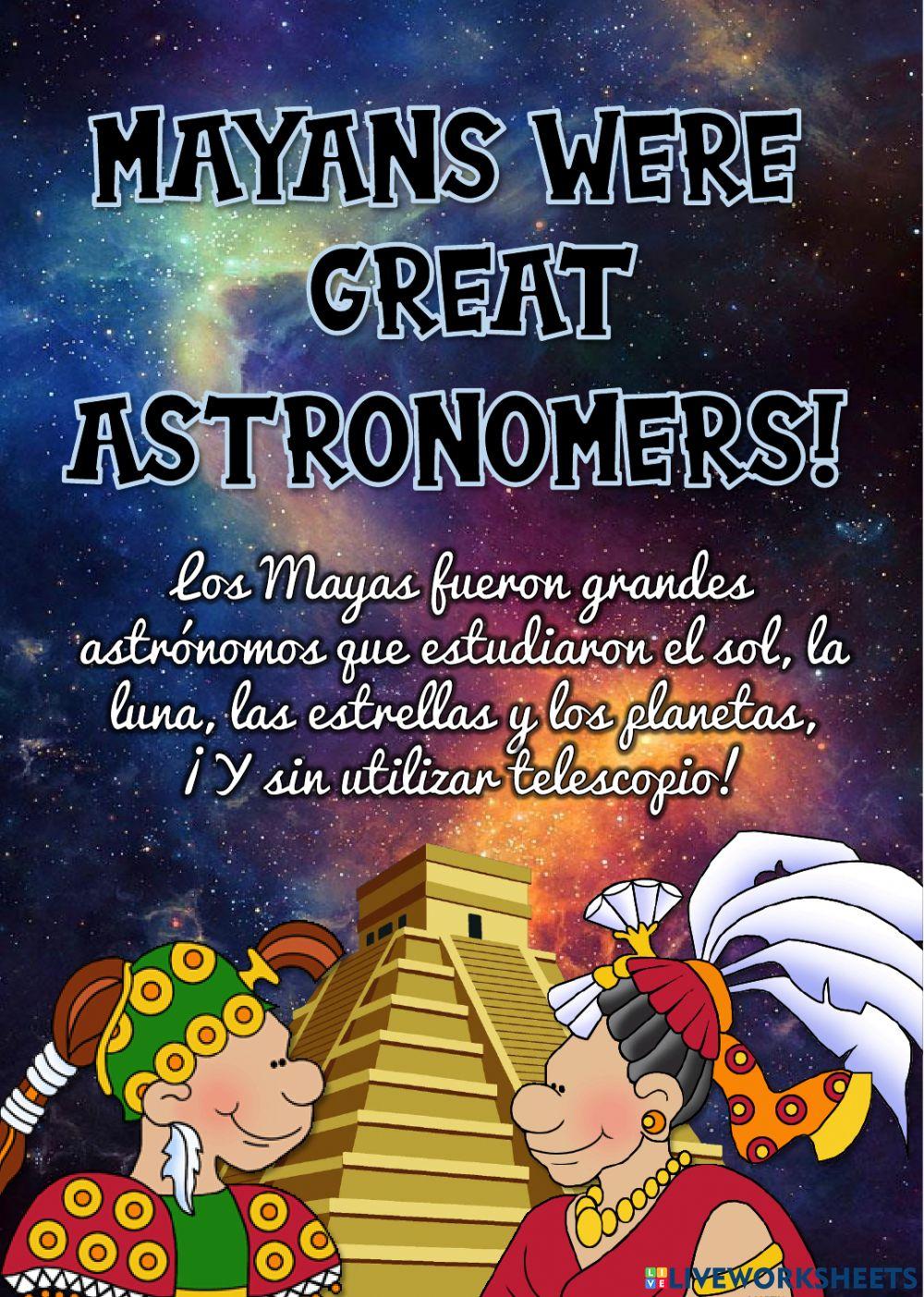 Mayans - astronomers worksheet | Live Worksheets