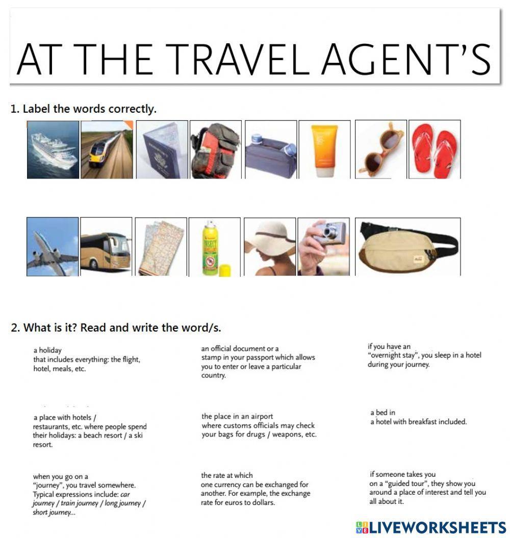 At the travel agent's