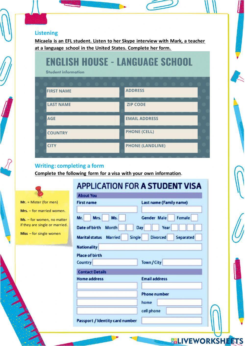 Lesson 2 - Review personal information