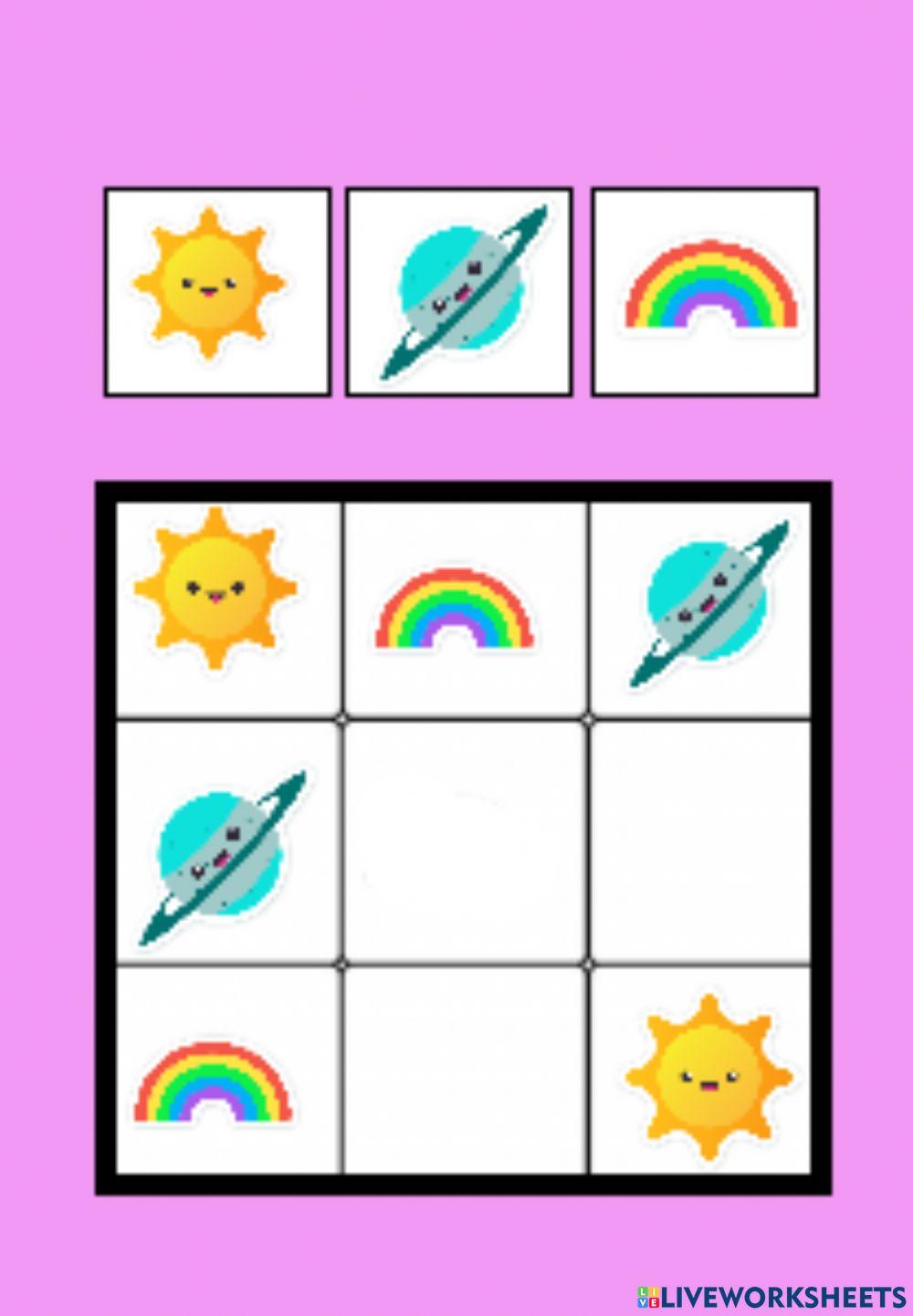 Okul Öncesi Sudoku online worksheet Live Worksheets