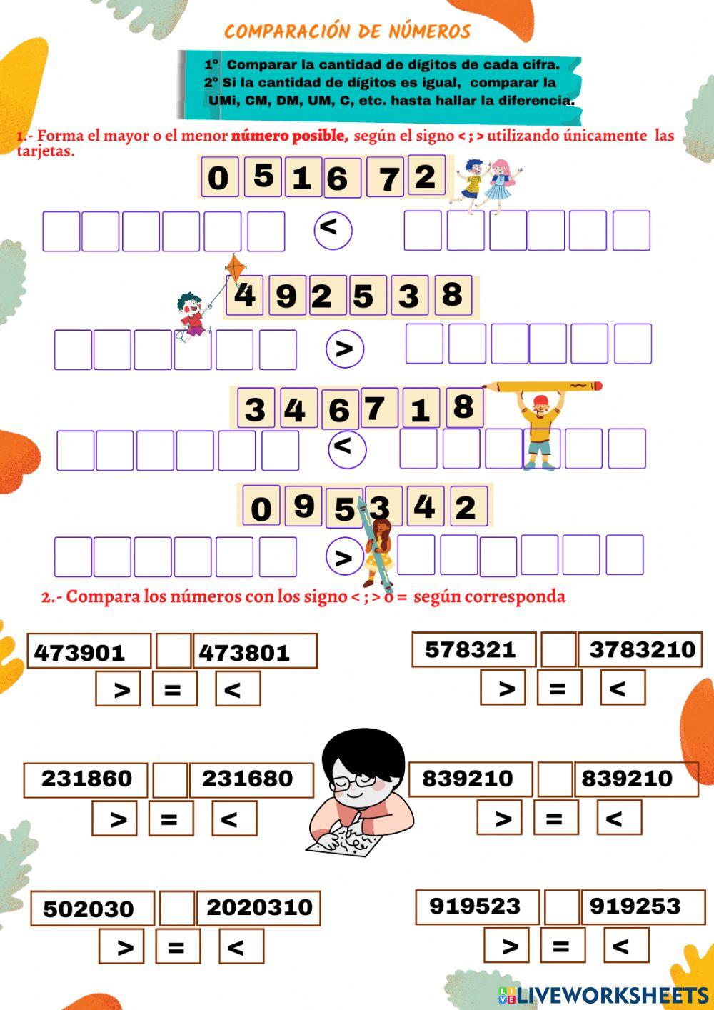 Comparación de números