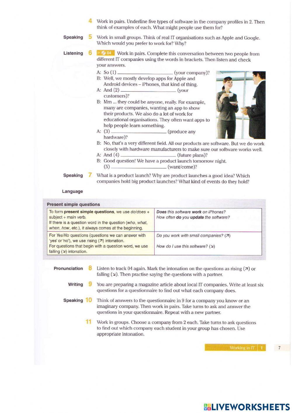 English for IT Pearson Unit 1 pages 4 - 11