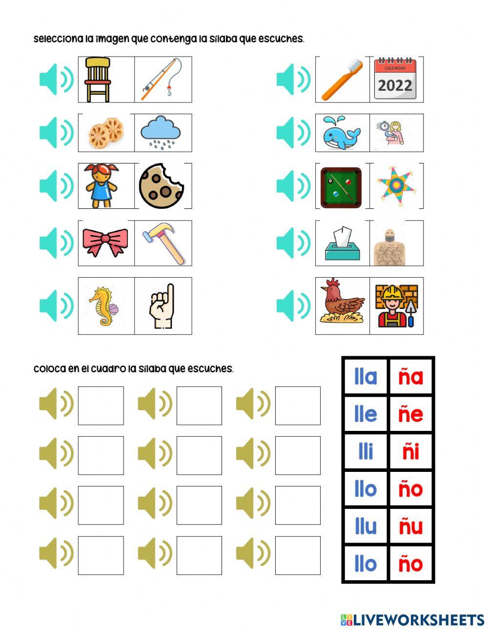 Discriminación auditiva Ñ-LL