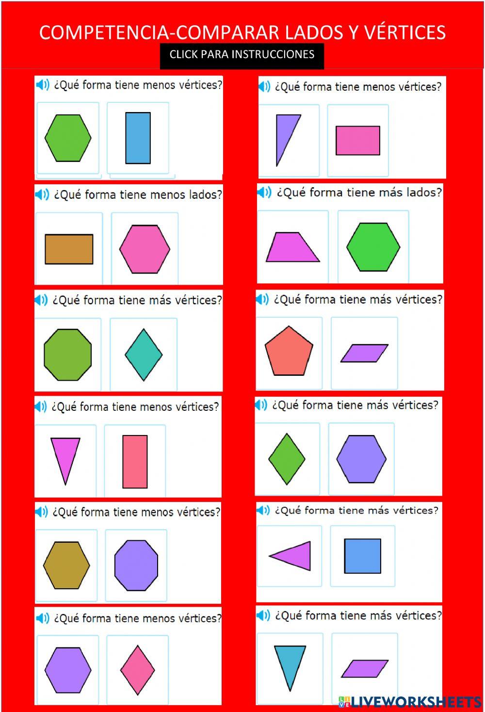 Comparar lados y vertices