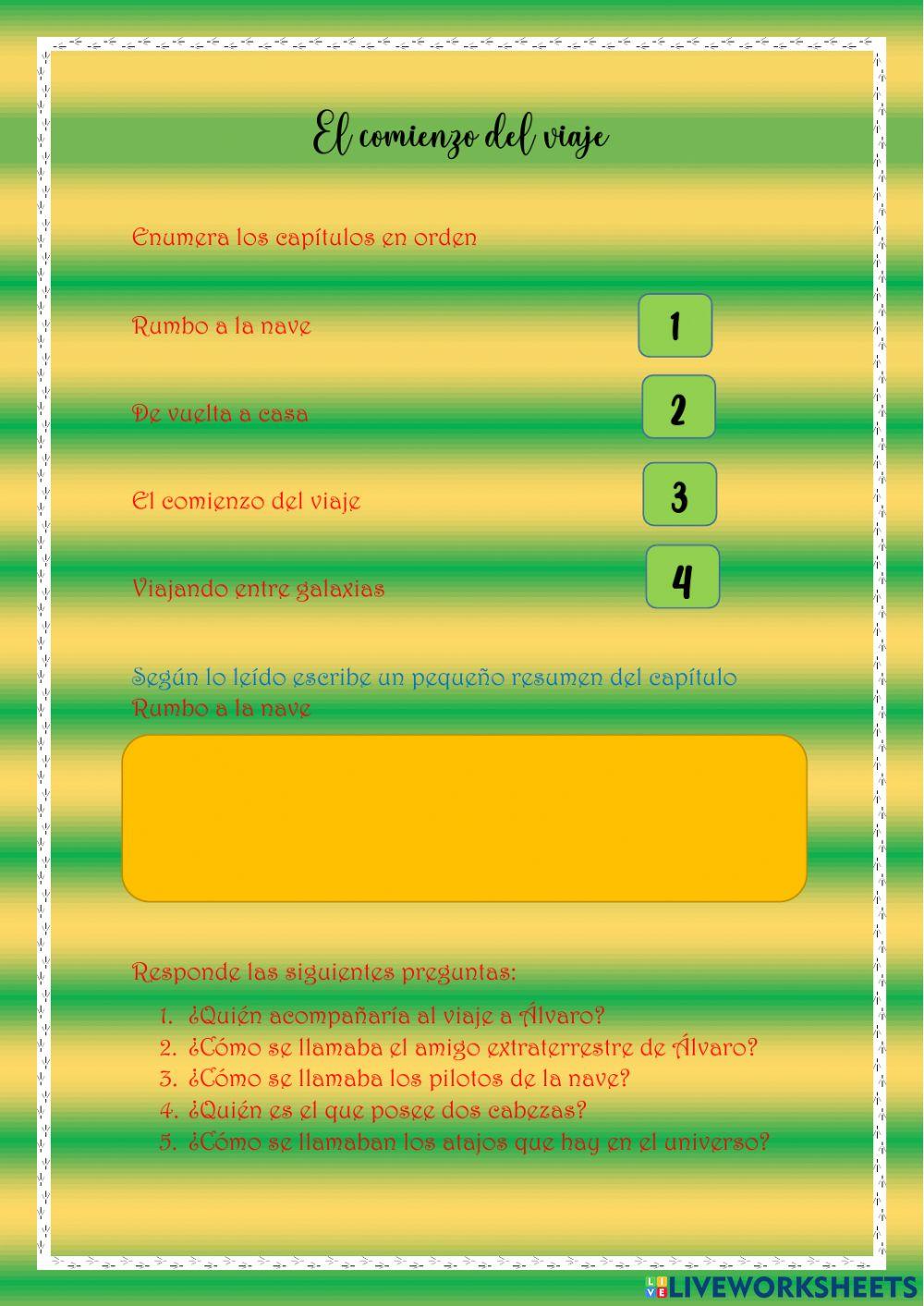 El comenzó del viaje