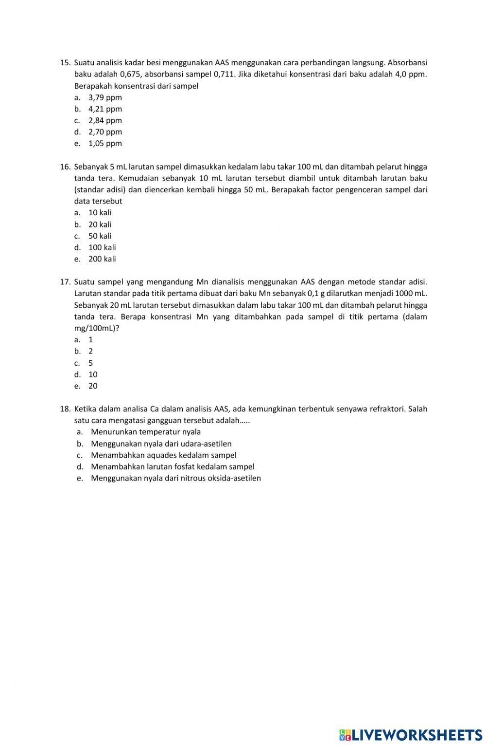 Latihan pts genap kelas xiii ka