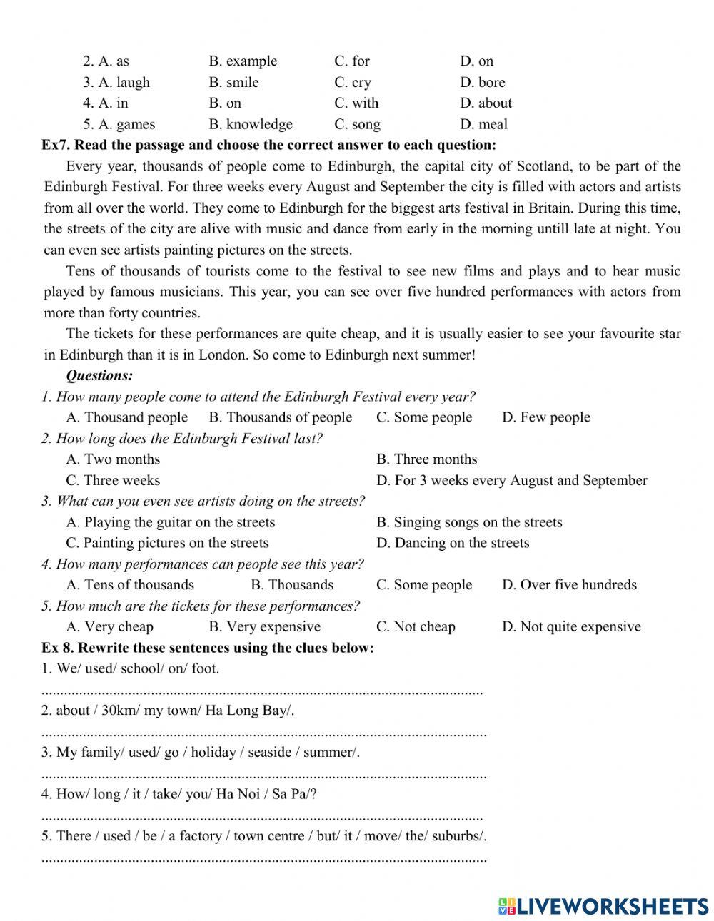 Grade 7- Mid term test 2