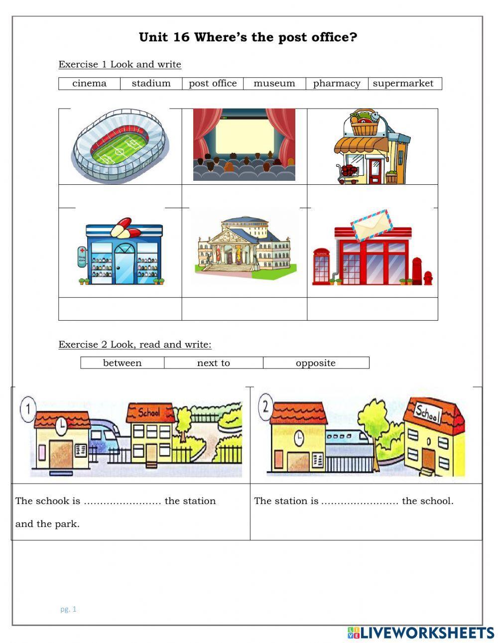 English 5 - Unit 16: Where's the post office?
