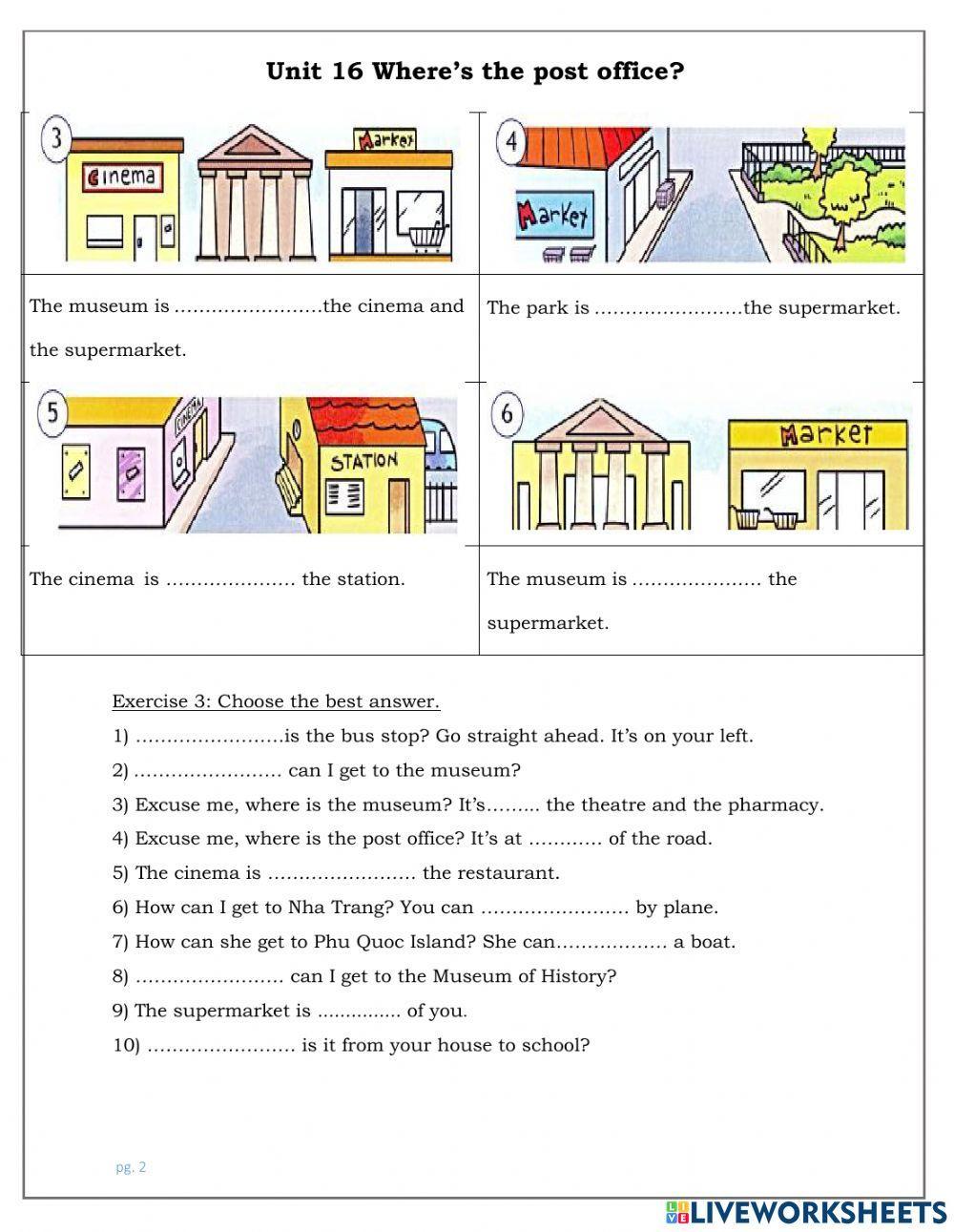 English 5 - Unit 16: Where's the post office?