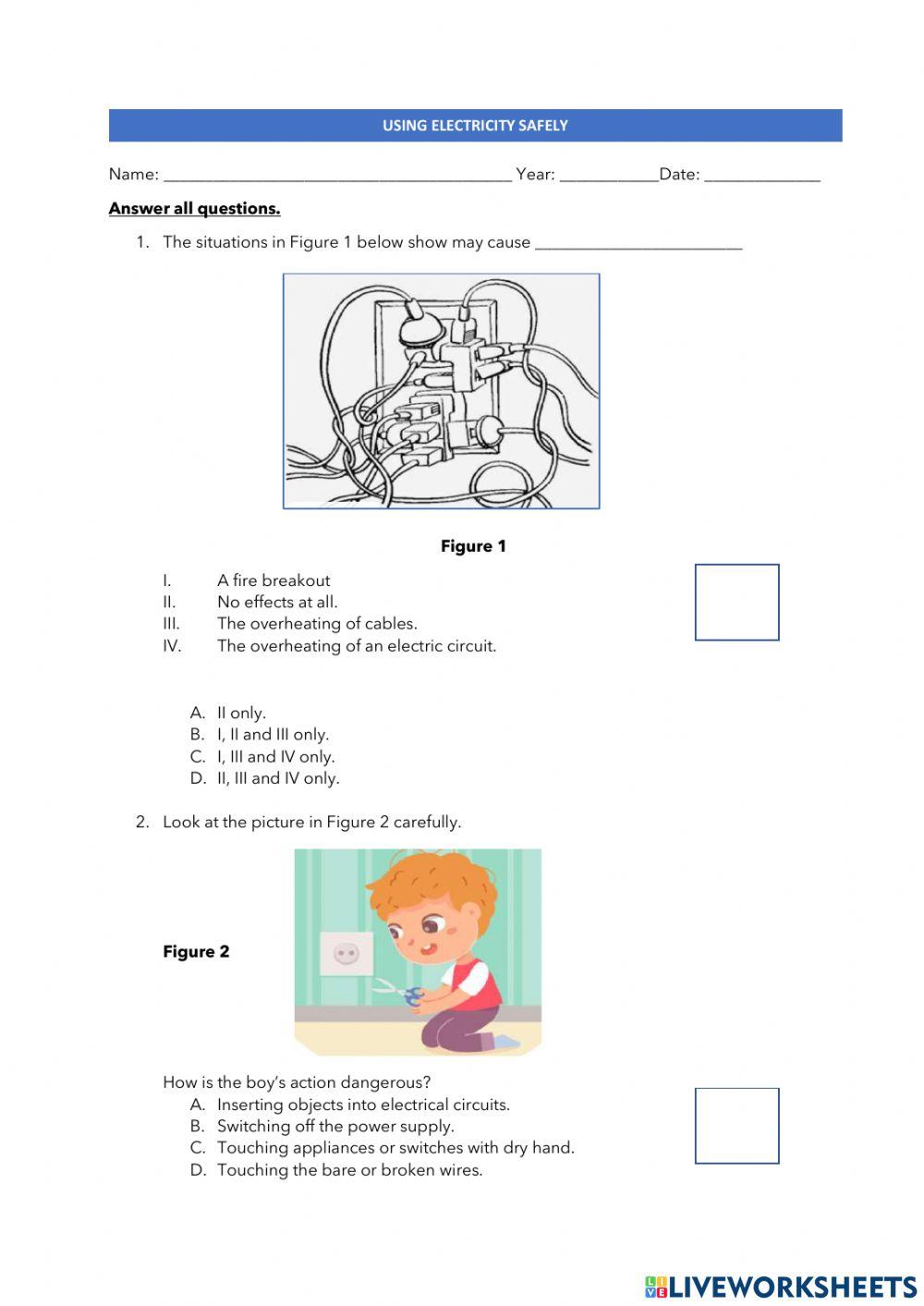 Using electricity safely