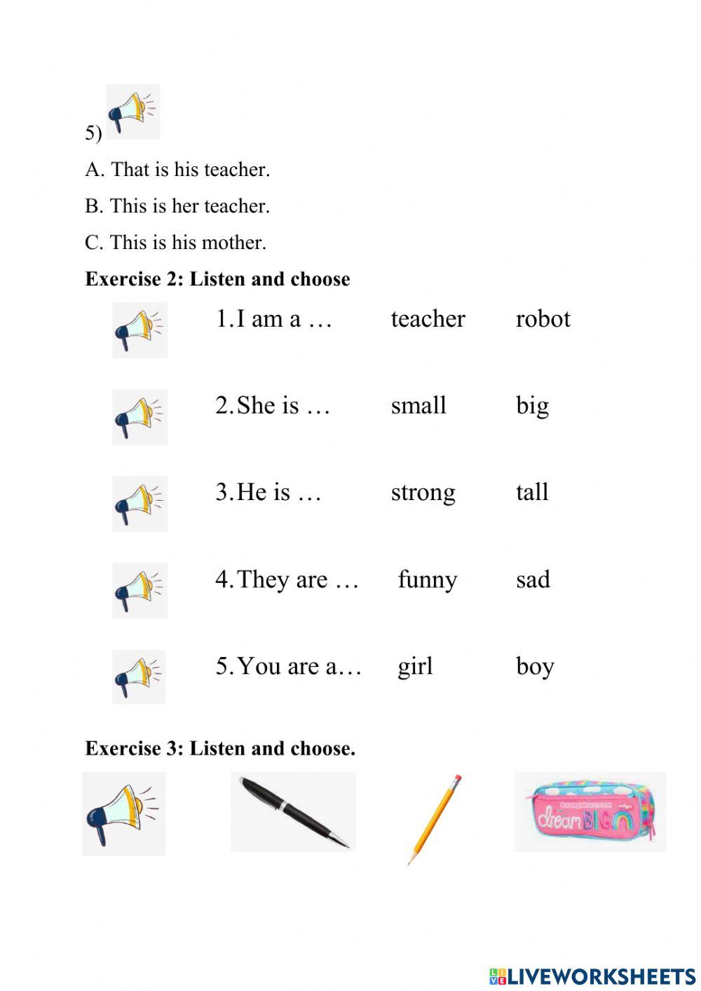 Listening test academy 1