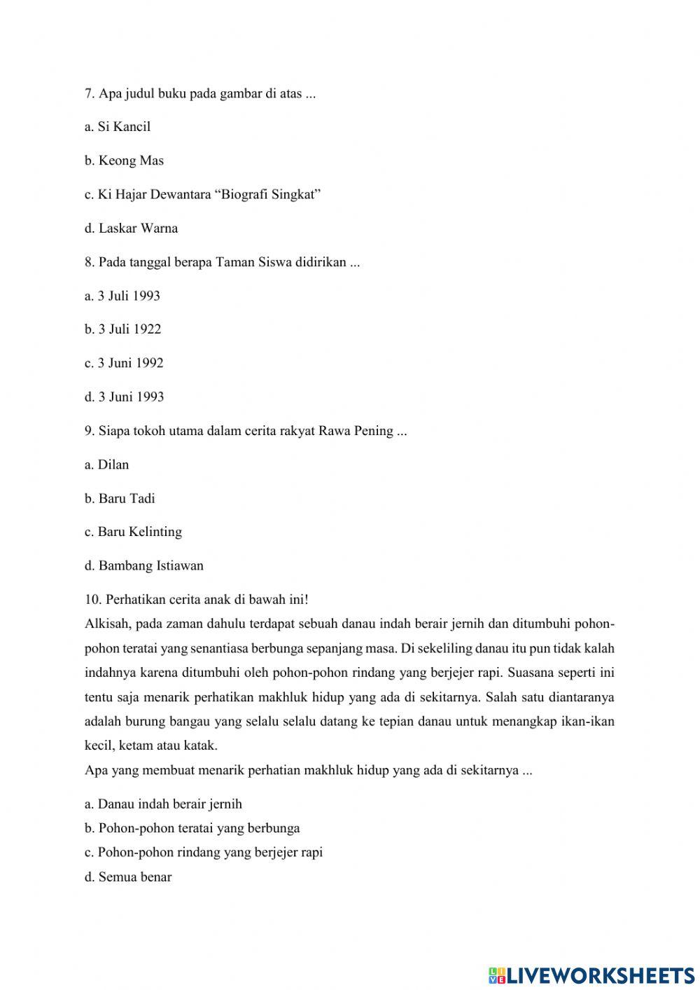 Latihan Soal Modul 4 Paket A