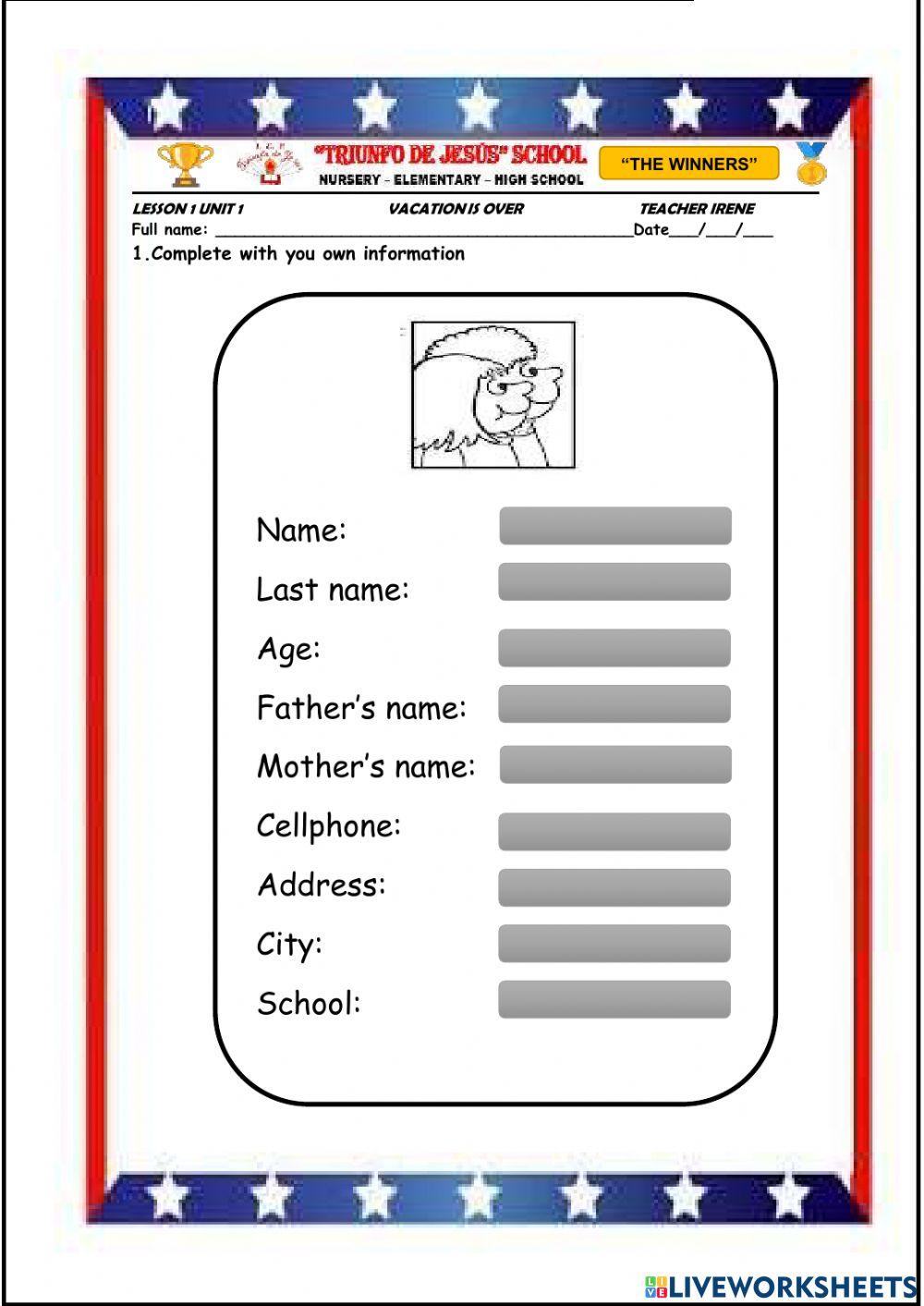 Personal information