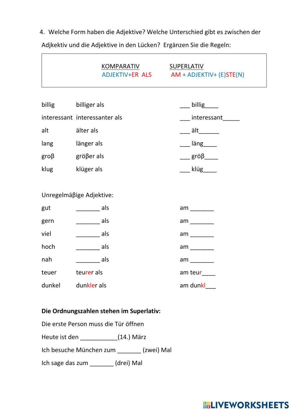 München komparativ superlativ