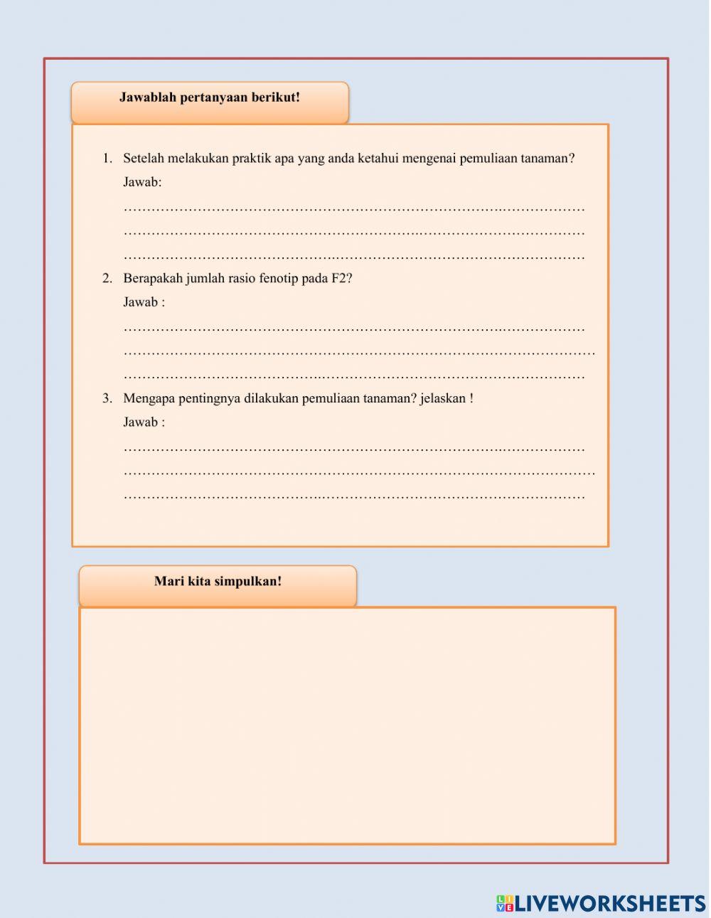 Lembar kerja peserta didik
