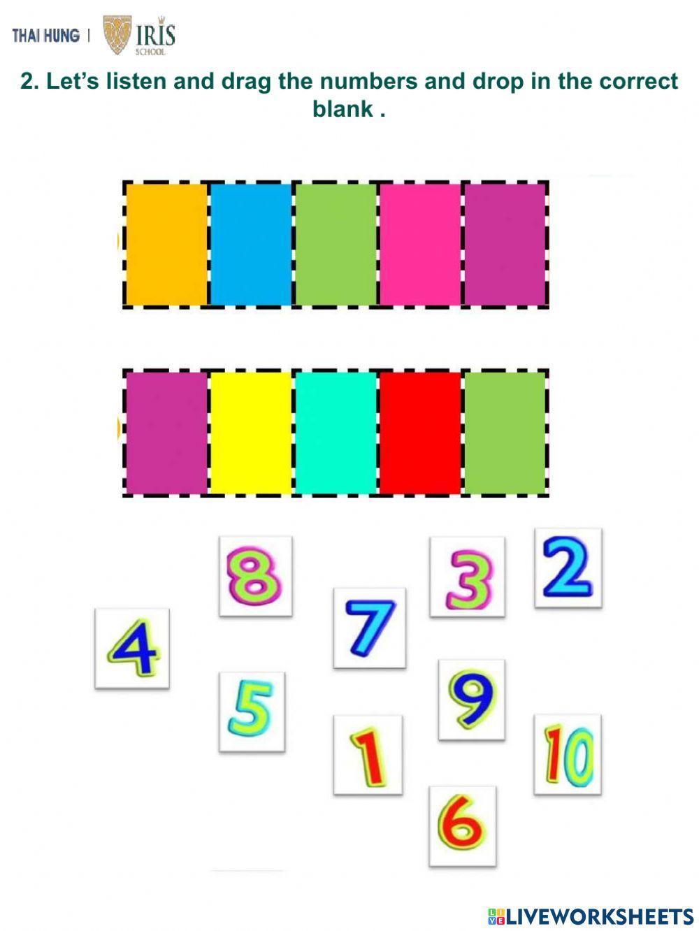 Sunny-Worksheet about Number 1-10
