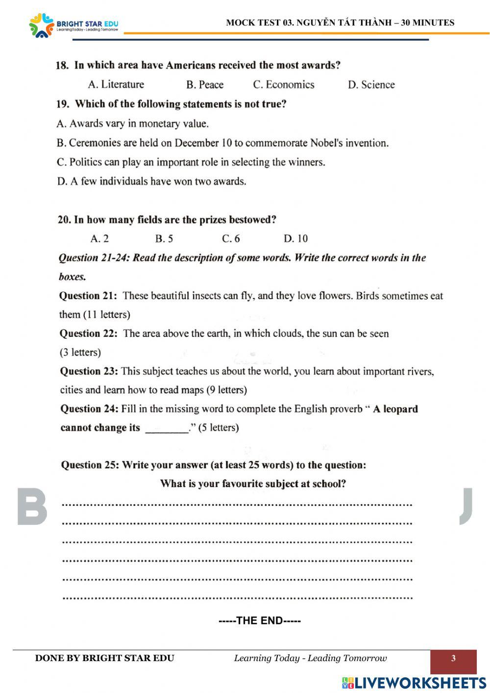 (CLC) De so 3. Nguyen Tat Thanh