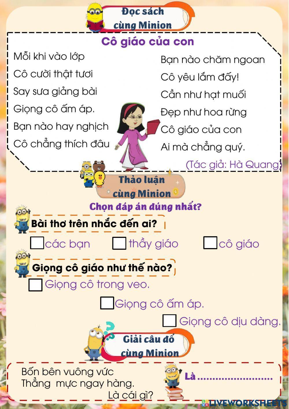 Phiếu ôn tiếng việt tuần 25