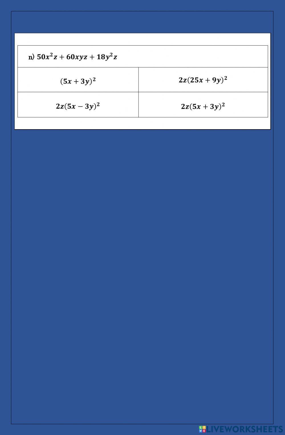 Factorización de polinomios