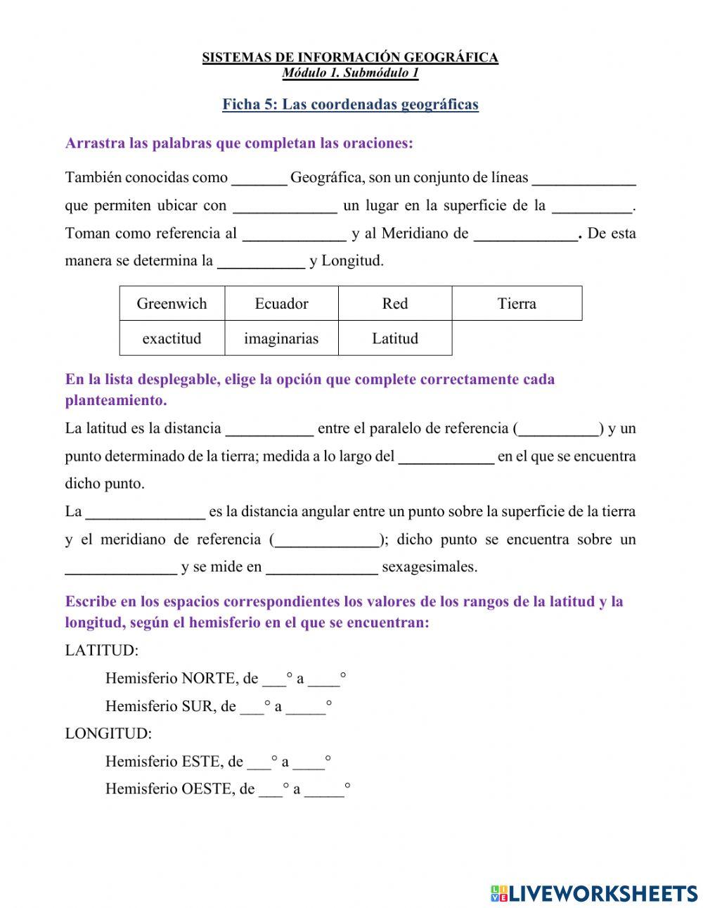 Las coordenadas geográficas