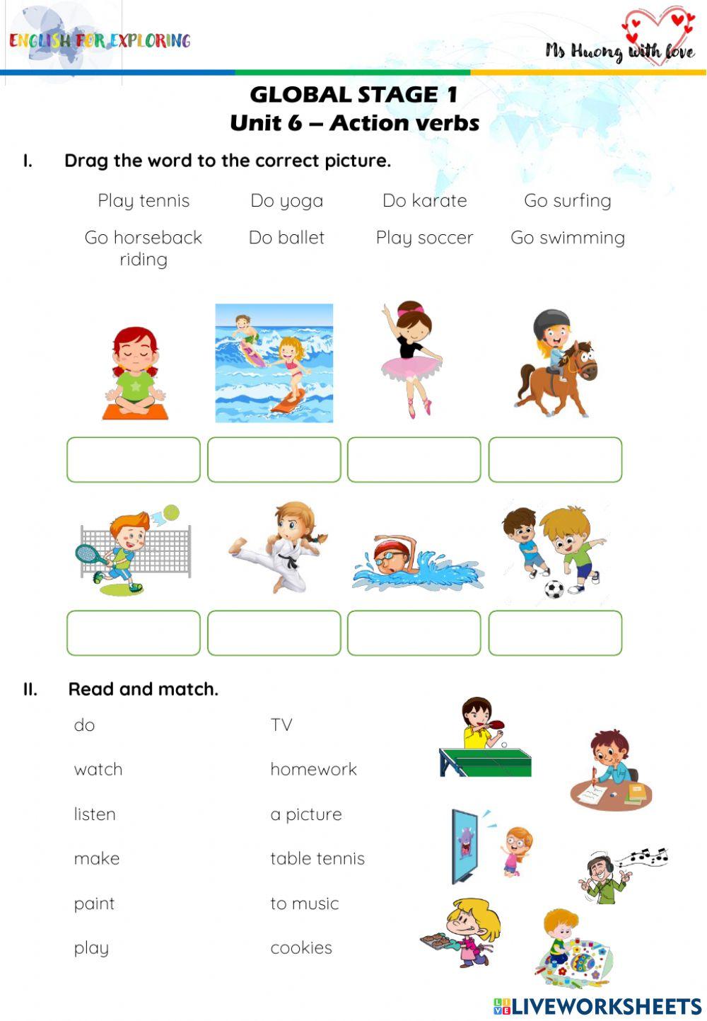 Global Stage 1, U6-Action verbs