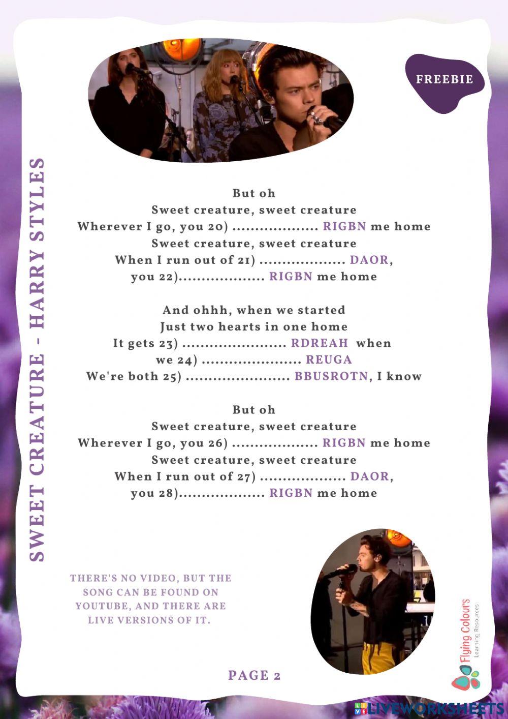 Sweet creature- Harry Styles