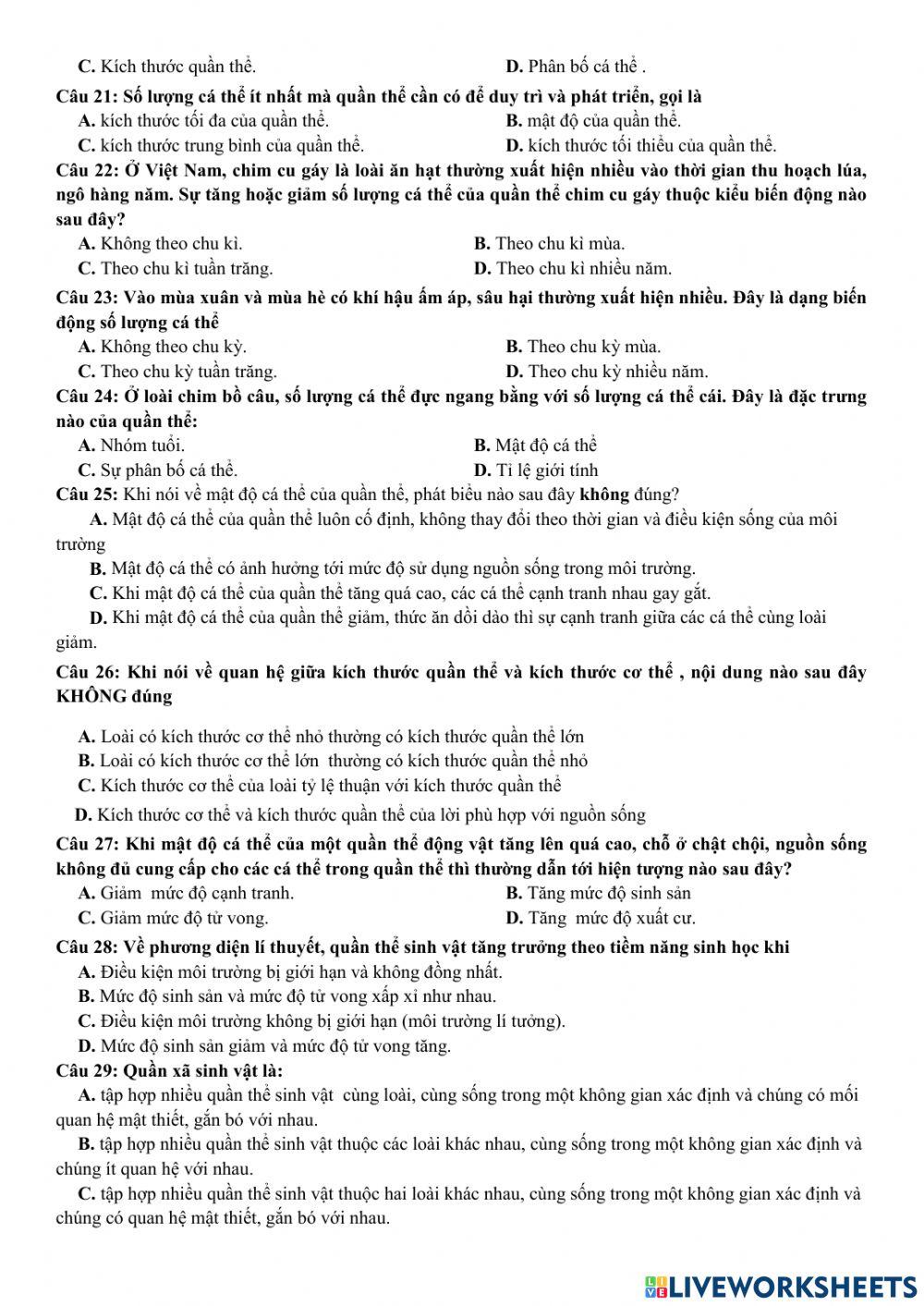 Đề cương ôn tập