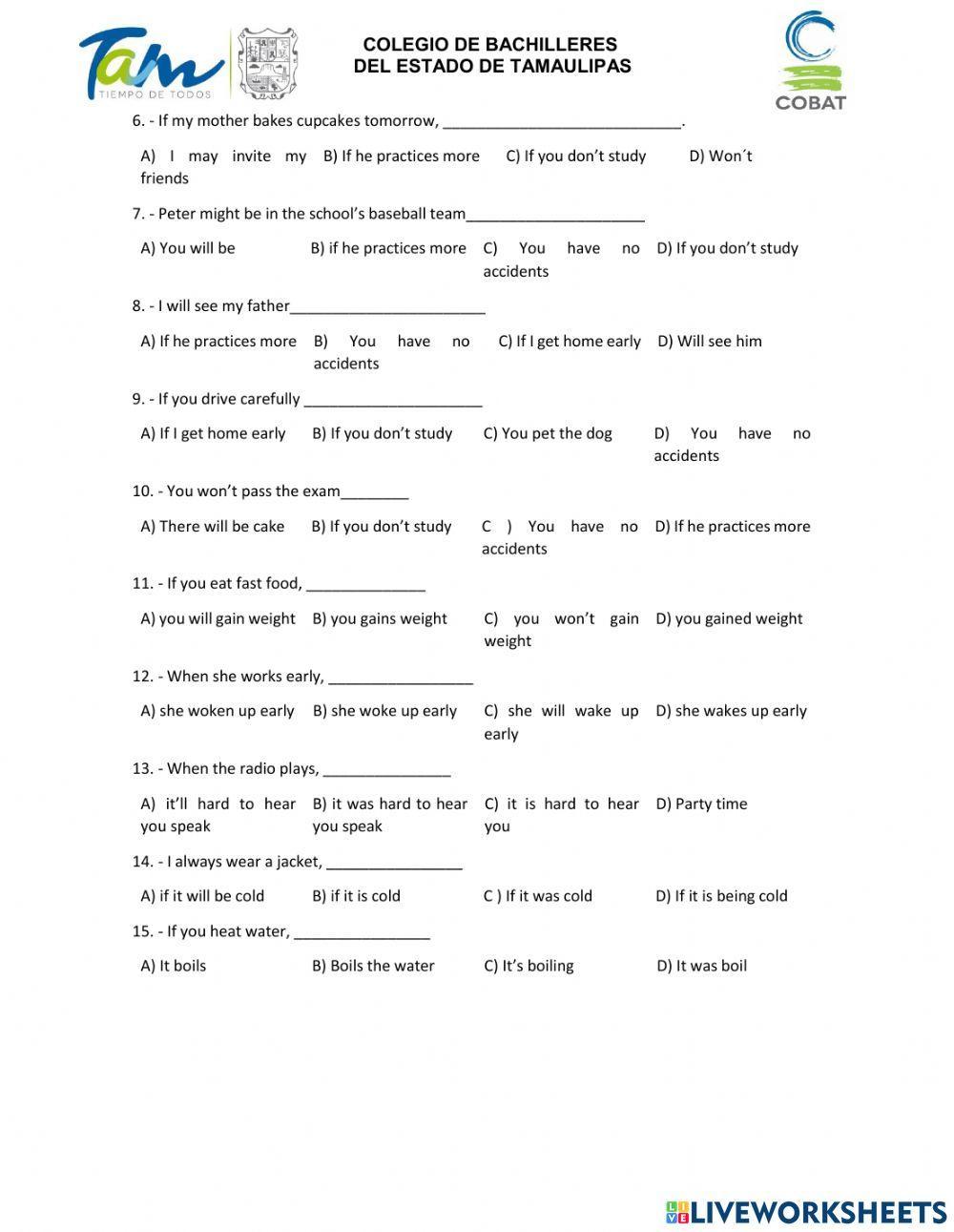 Zero and First Conditional