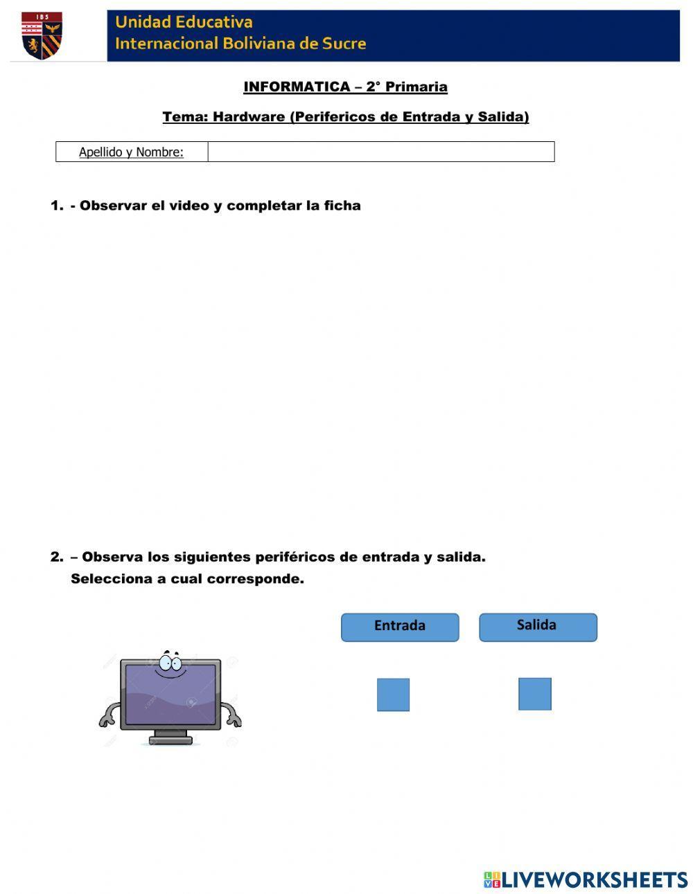 Perifericos de entrada y salida