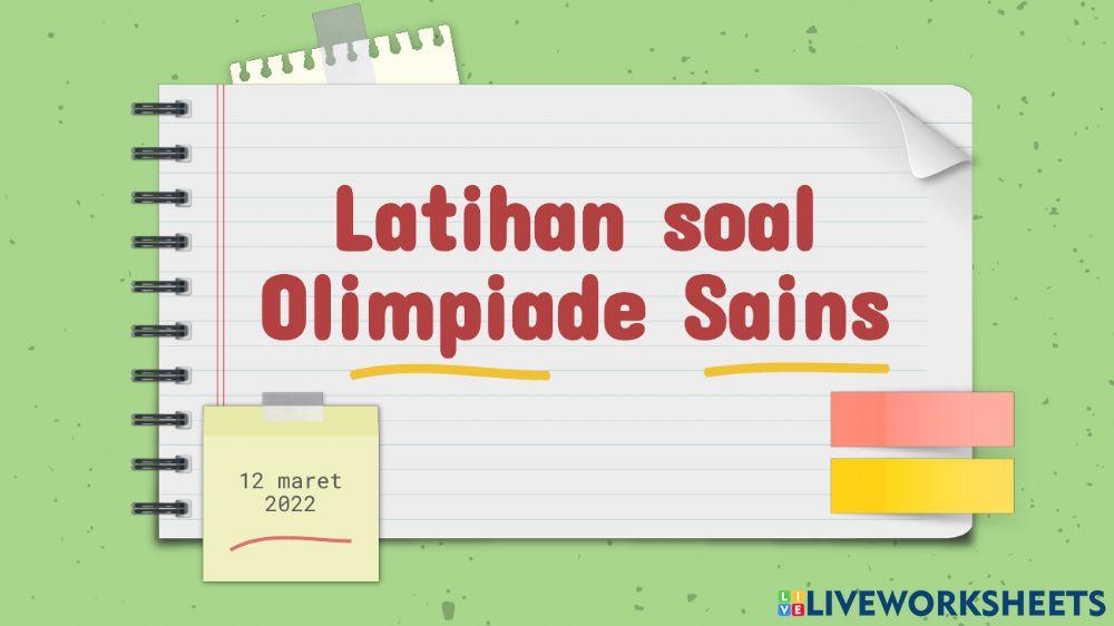 Latihan soal olimpiade sains