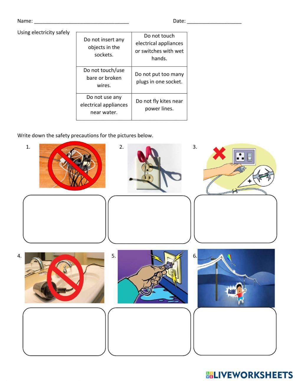 Using eelctricity safely