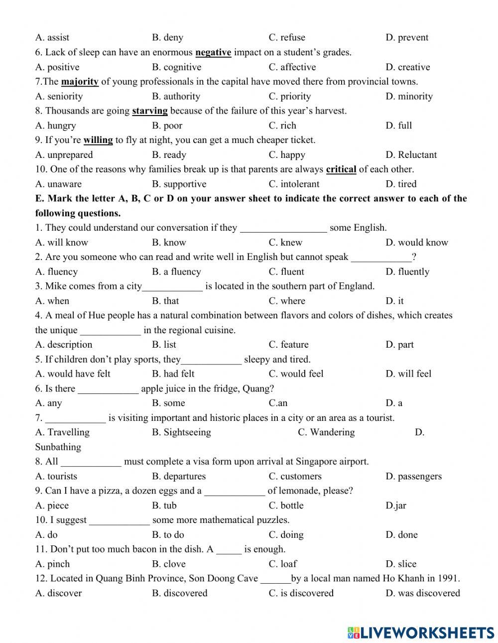 Grade 9- Mid term 2- review