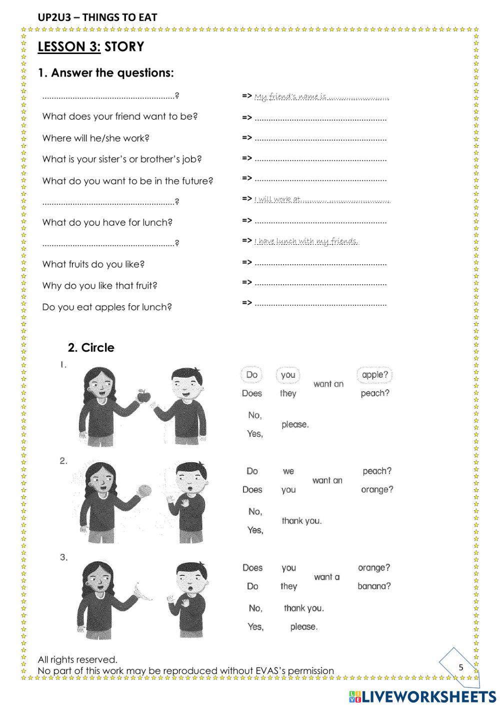 Unit 3 lesson 3 online activity live worksheets