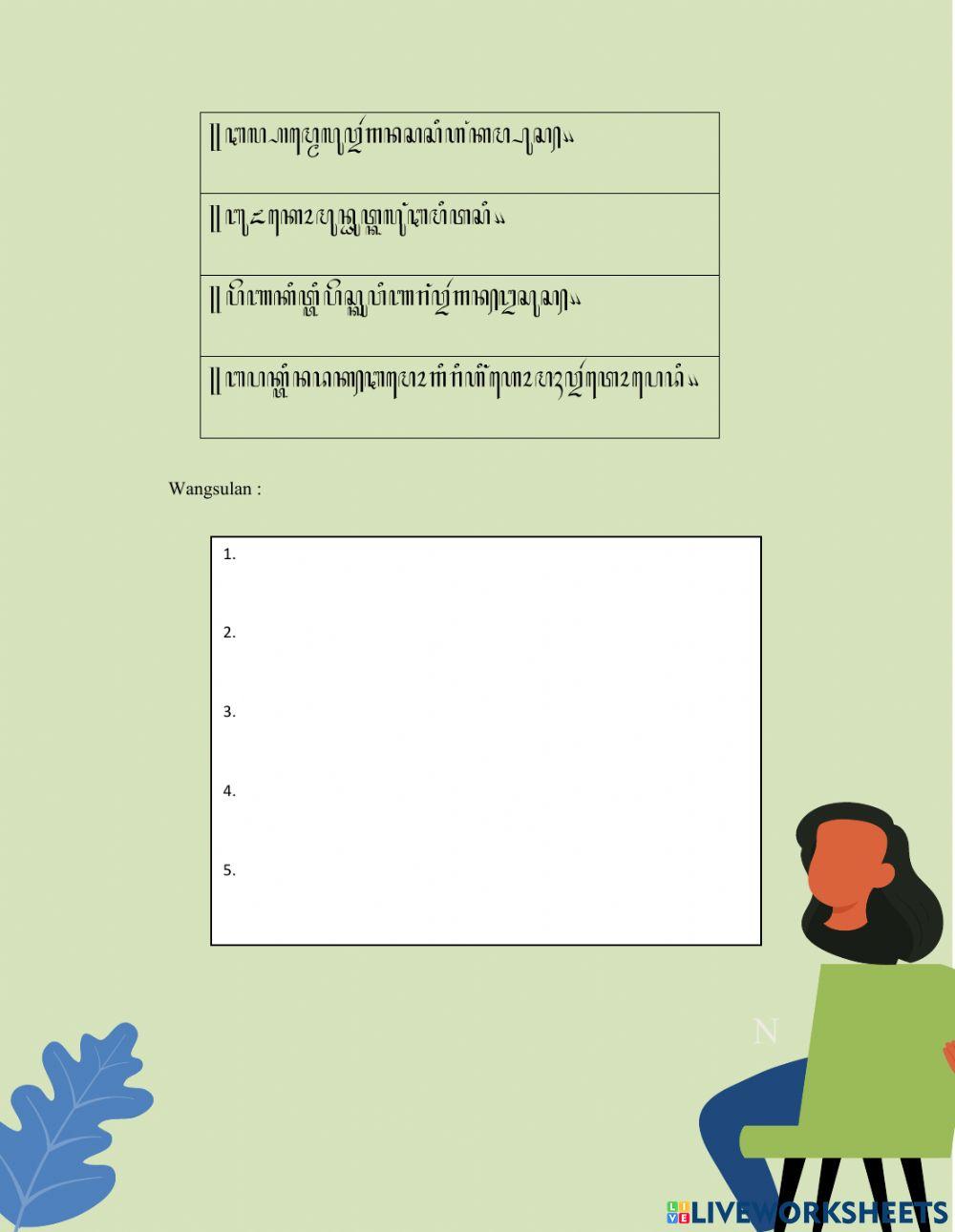 Aksara Swara kelas 8