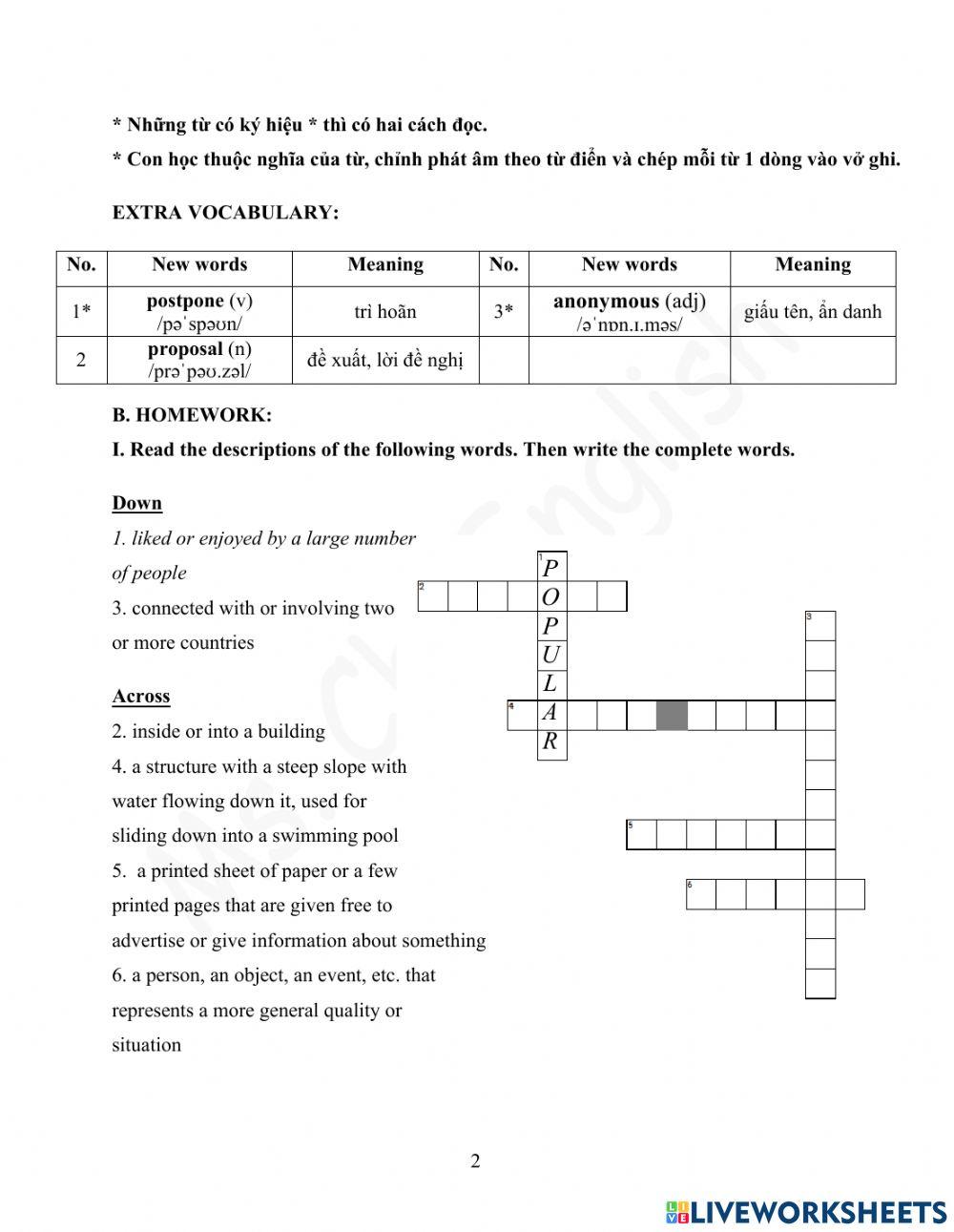 14.03.22- Gold A2- U8 Vocab 2
