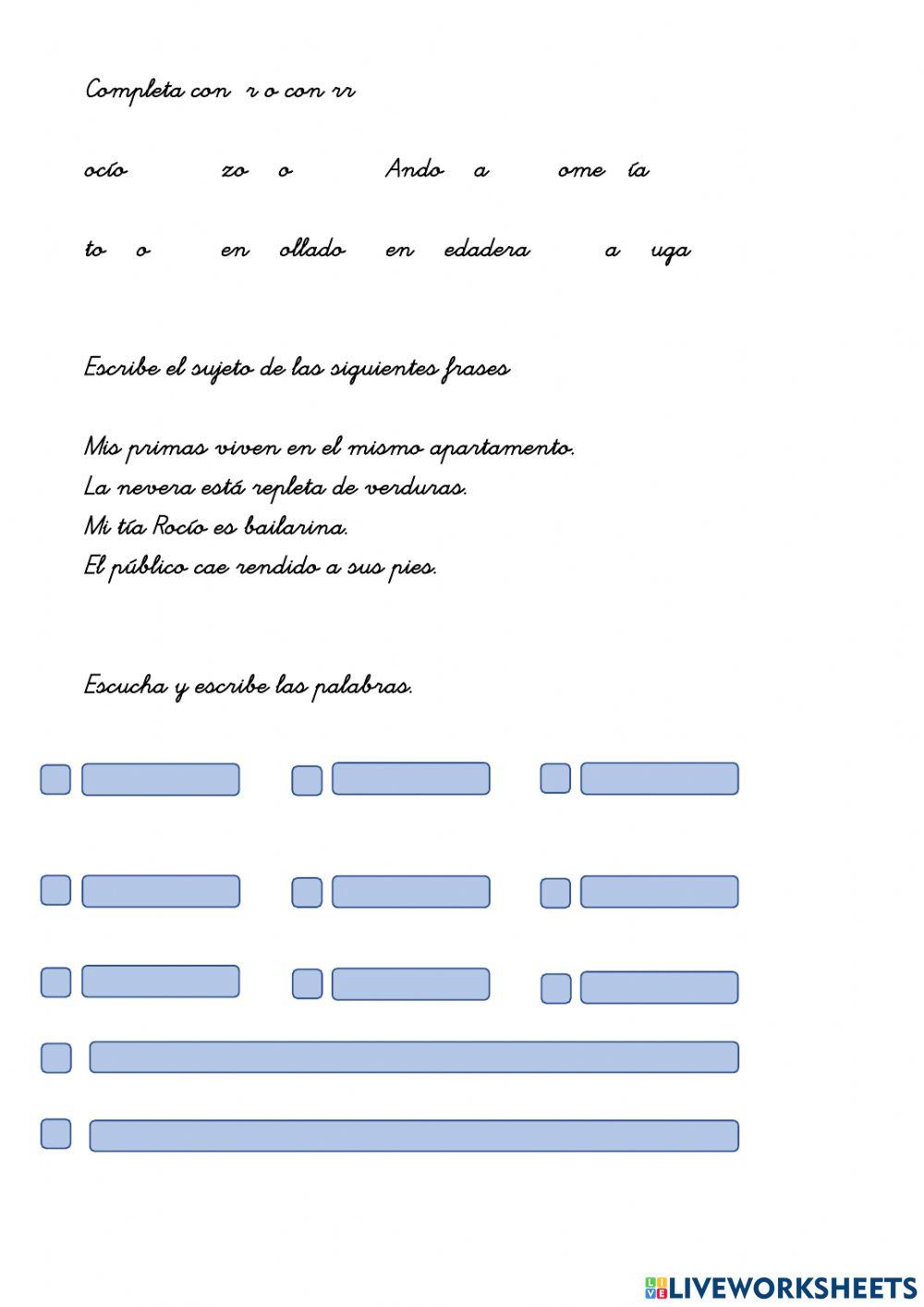 Repaso tema 8 de lengua 2º