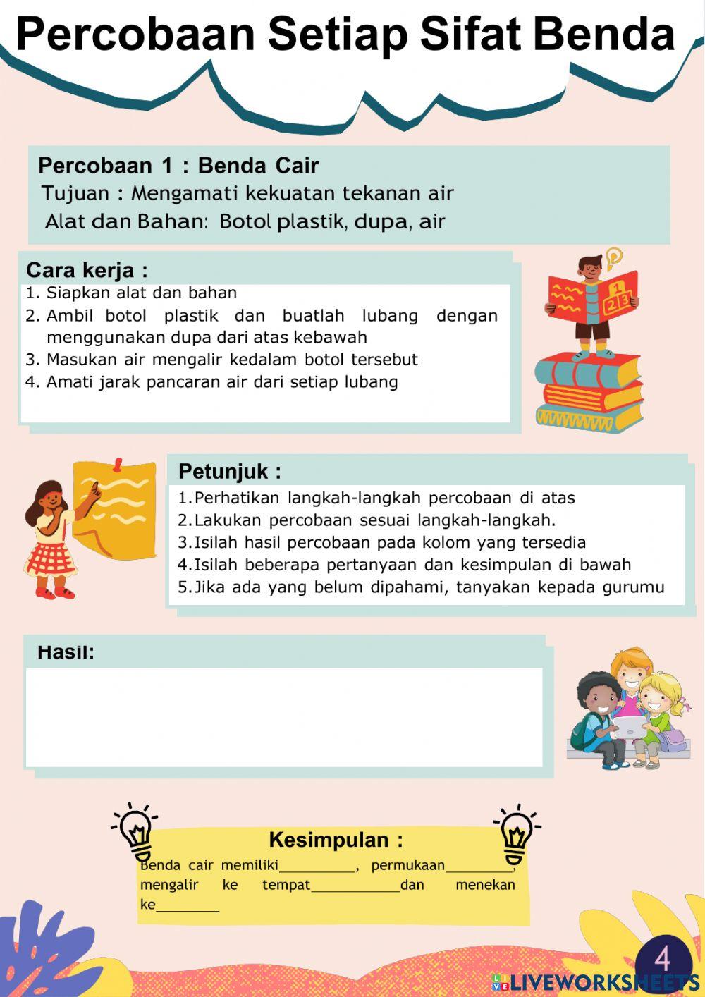 E-LKPD Sifat dan Perubahan Wujud Benda Bagian 1