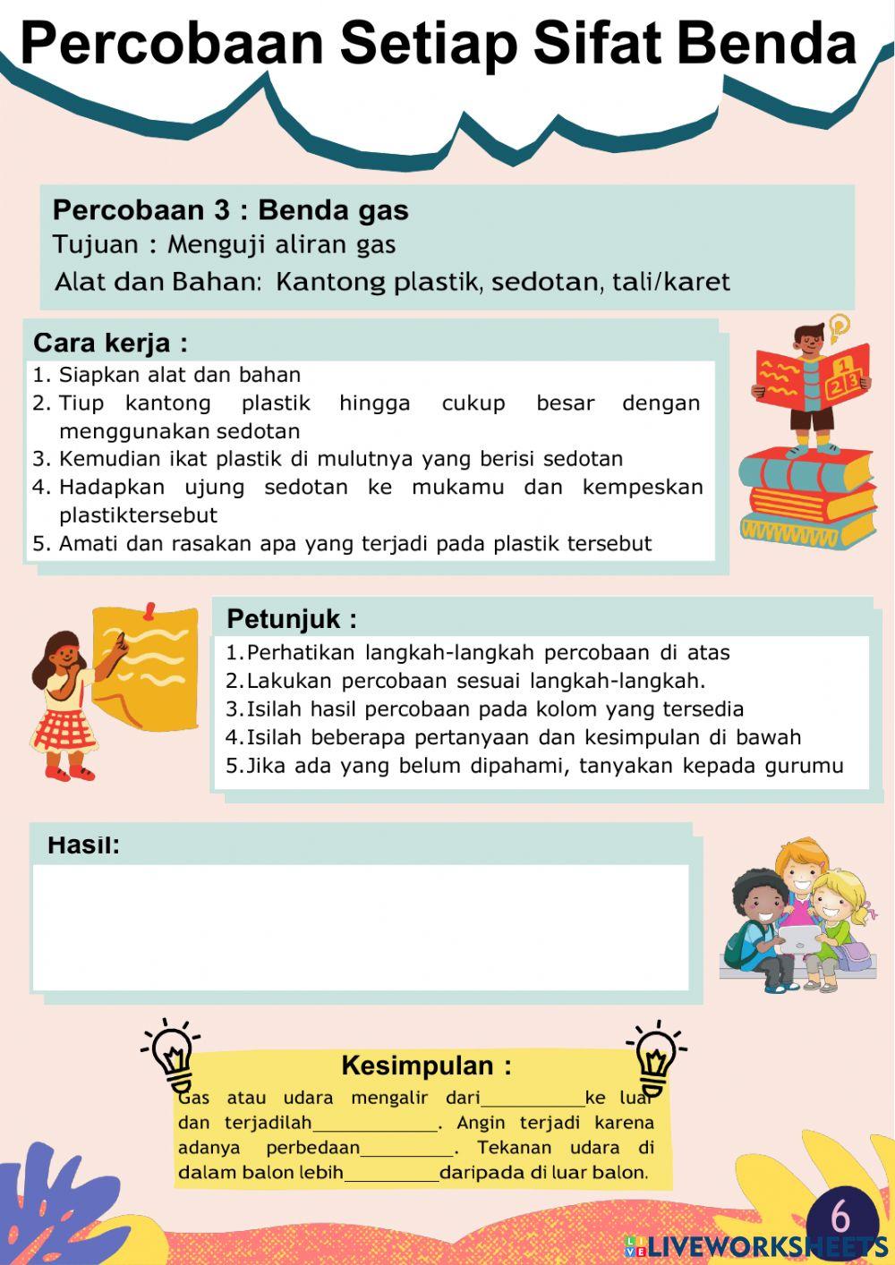 E-LKPD Sifat dan Perubahan Wujud Benda Bagian 1