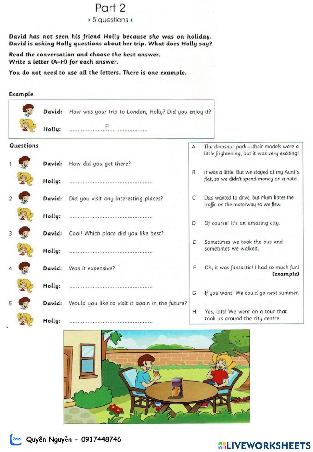 Skills Builder For Flyers 1 - Test 1 - R&W