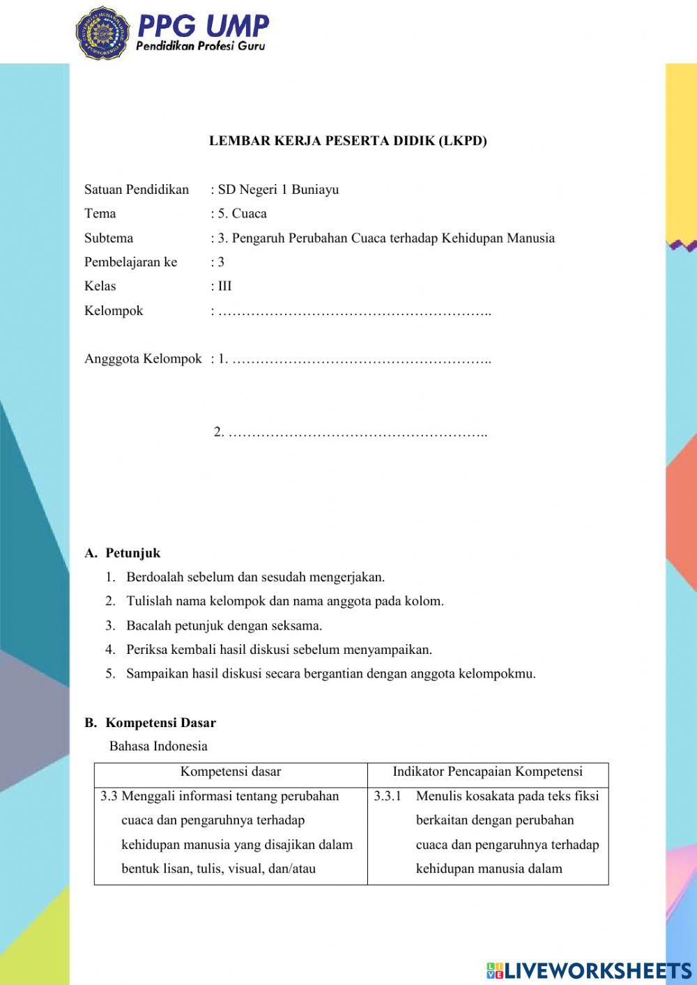 LKPD Kelompok Kelas III