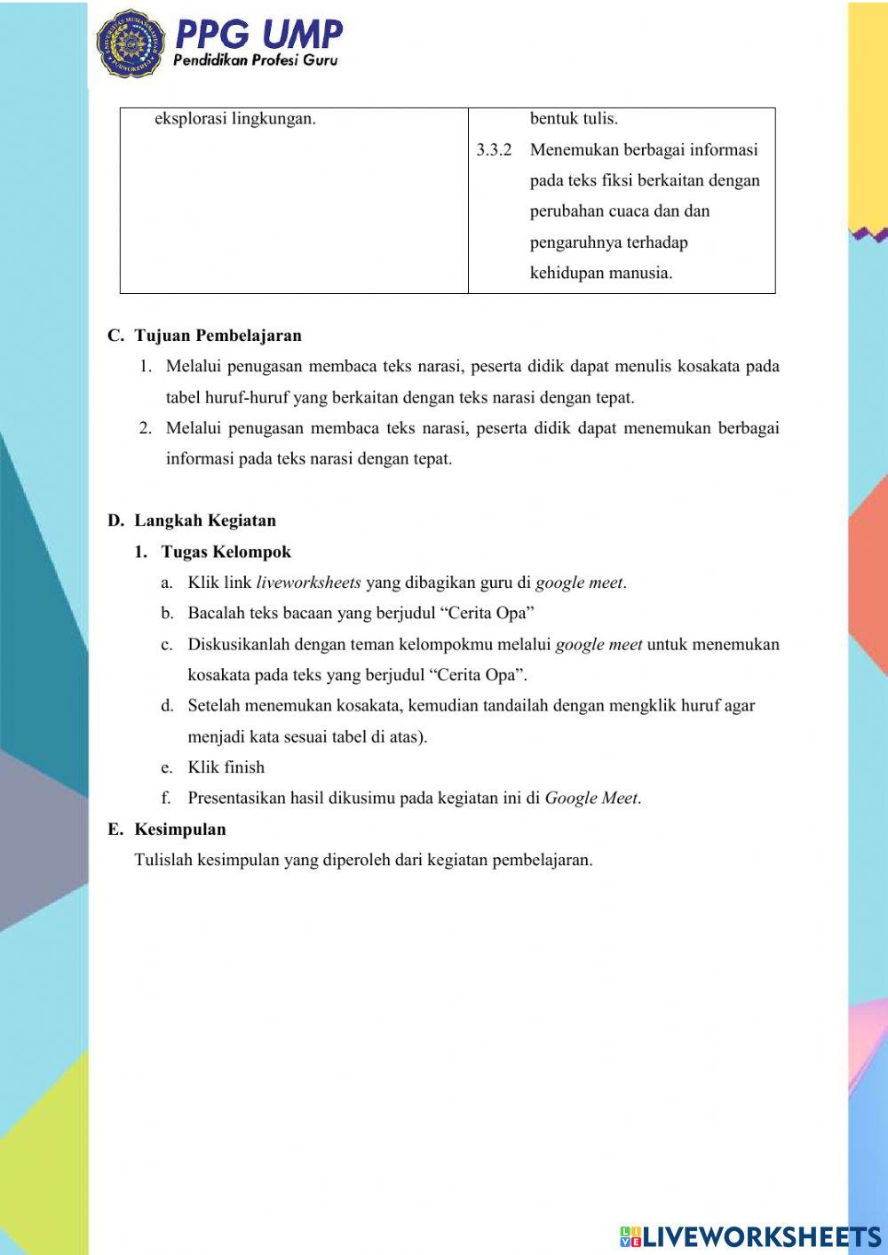 LKPD Kelompok Kelas III