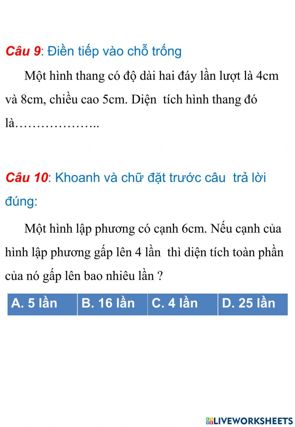 Lam Bai Tap Trac Nghiem Online
