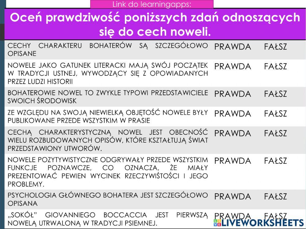 Nowela pozytywistyczna
