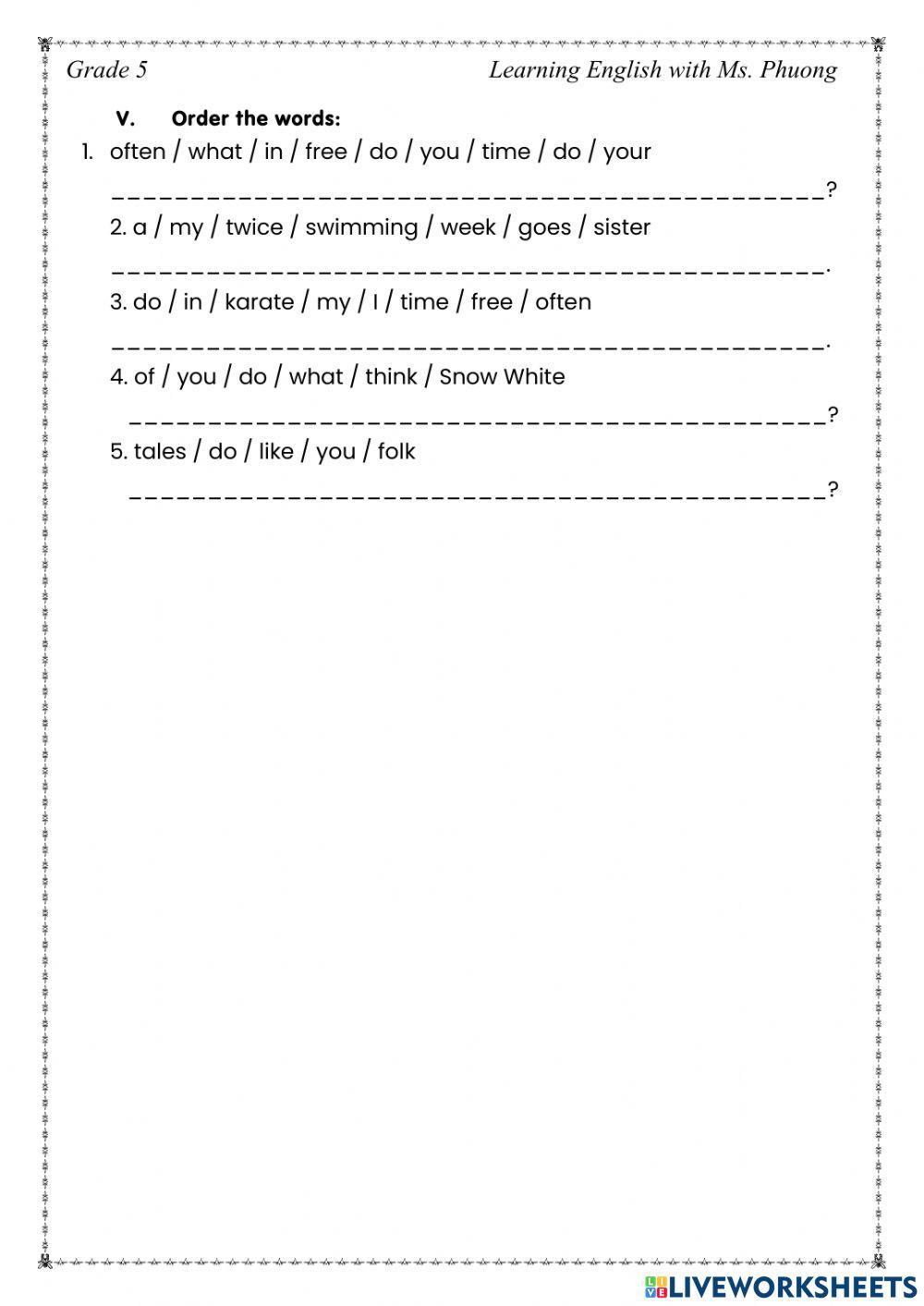 English 5 - Unit 13-14 - review