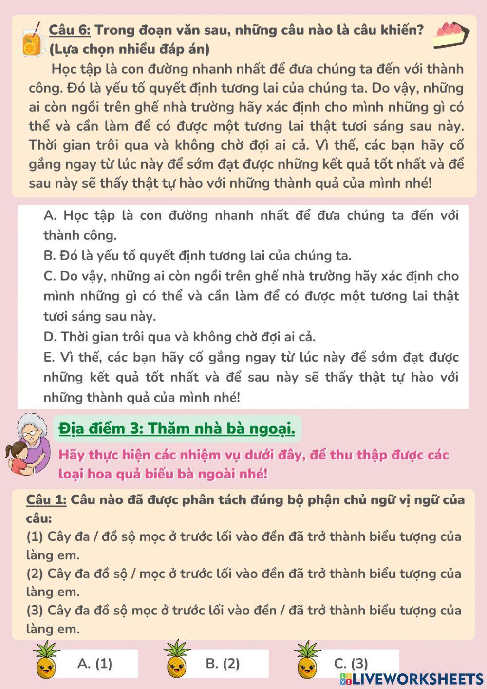 Phiếu ôn TV tuần 26